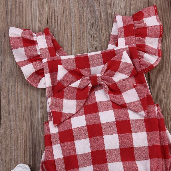 Plaid Romper Outfit