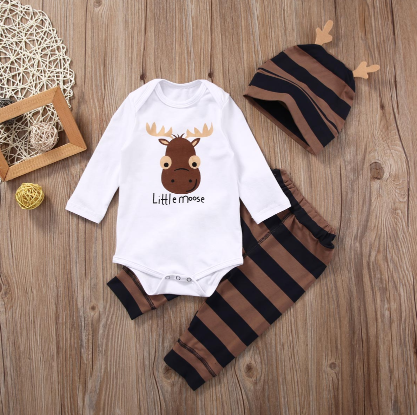 Little Moose Striped Outfit
