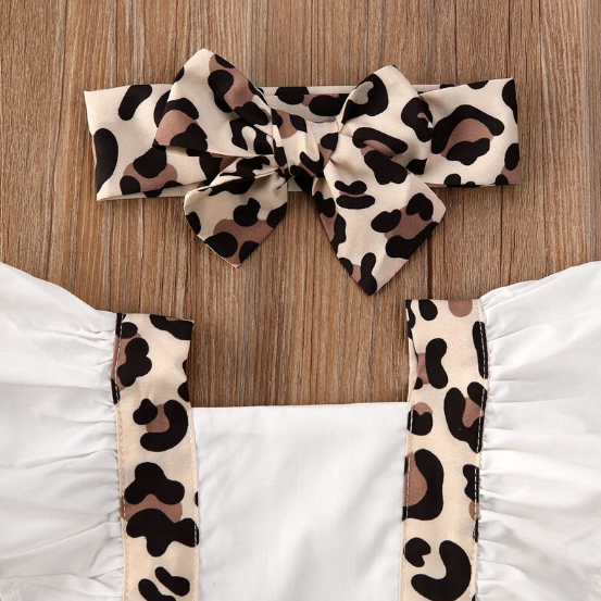 Leopard Romper with Headband