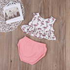 Flamingo Crop Top Bloomers Outfit