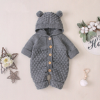 Knitted Pom Pom Romper (Multiple Colors)