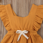 Sleeveless Bow Ruffled Romper (Multiple Colors)