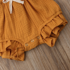 Sleeveless Bow Ruffled Romper (Multiple Colors)