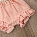 Sleeveless Bow Ruffled Romper (Multiple Colors)