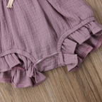 Sleeveless Bow Ruffled Romper (Multiple Colors)