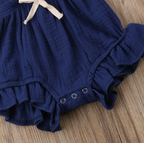 Sleeveless Bow Ruffled Romper (Multiple Colors)
