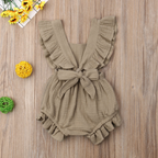 Sleeveless Bow Ruffled Romper (Multiple Colors)