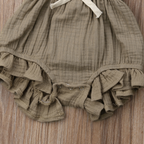 Sleeveless Bow Ruffled Romper (Multiple Colors)