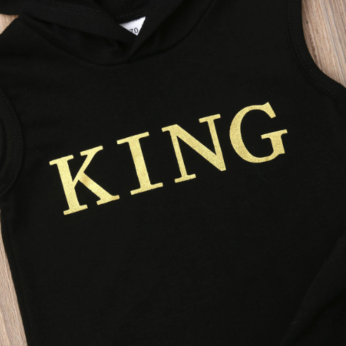 King Hoodie Shorts Set