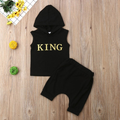 King Hoodie Shorts Set