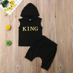 King Hoodie Shorts Set