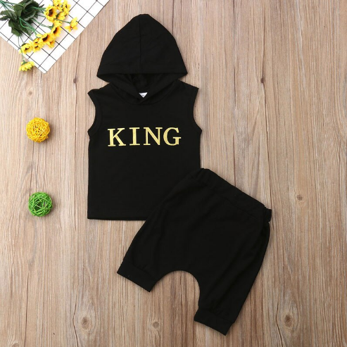 King Hoodie Shorts Set