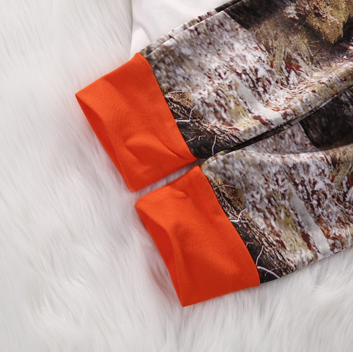 Deer Romper Camouflage Pants Beanie Hat Outfit