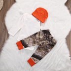 Deer Romper Camouflage Pants Beanie Hat Outfit