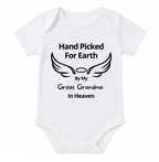 Hand Picked for Earth By My Great Grandma in Heaven Onesie