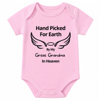 Hand Picked for Earth By My Great Grandma in Heaven Onesie