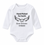 Hand Picked for Earth By My Great Grandma in Heaven Onesie