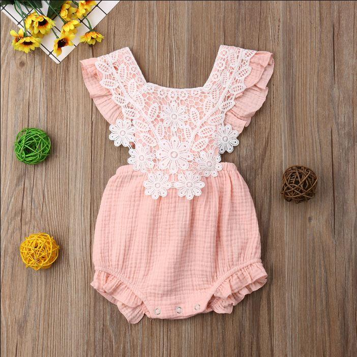 Lace Sleeve Floral Romper