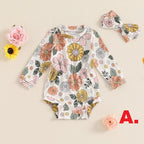 Floral Clara Onesie & Headband