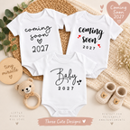 Coming Soon 2027 Baby Onesie