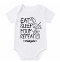 "Eat Sleep Poop Repeat" Baby Onesie