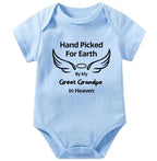Hand Picked By Great Grandpa Angel Wing Onesie