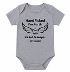 Hand Picked By Great Grandpa Angel Wing Onesie