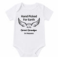 Hand Picked By Great Grandpa Angel Wing Onesie
