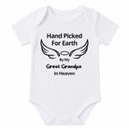 Hand Picked By Great Grandpa Angel Wing Onesie