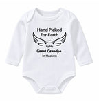 Hand Picked By Great Grandpa Angel Wing Onesie