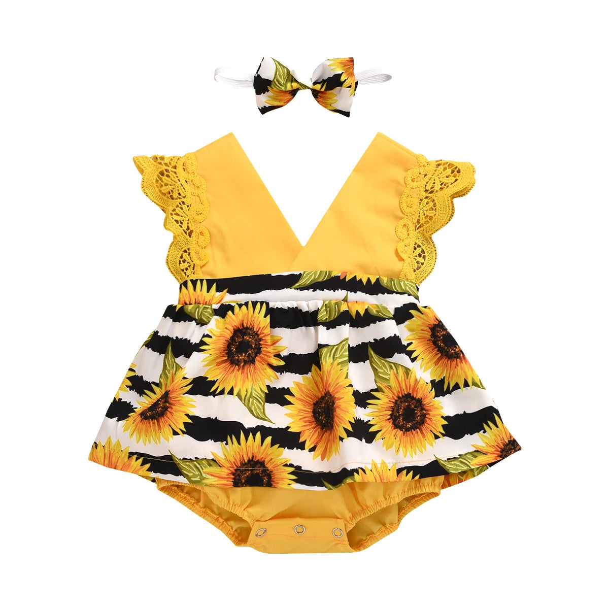 Sunflower Lace Romper