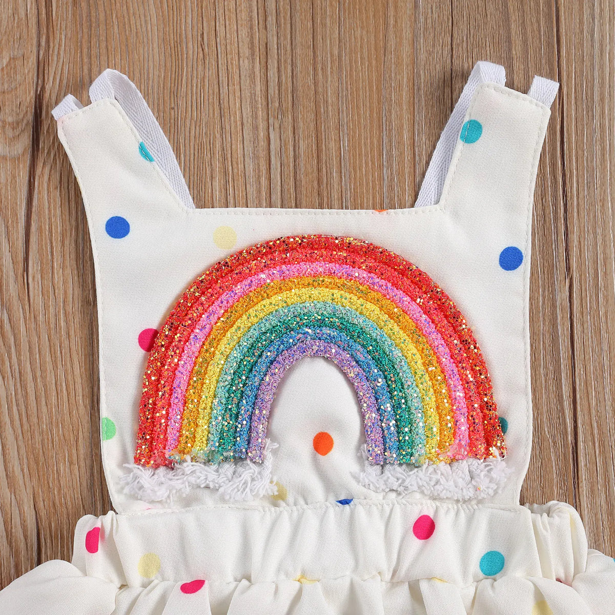 🌈 Rainbow Confetti Dress