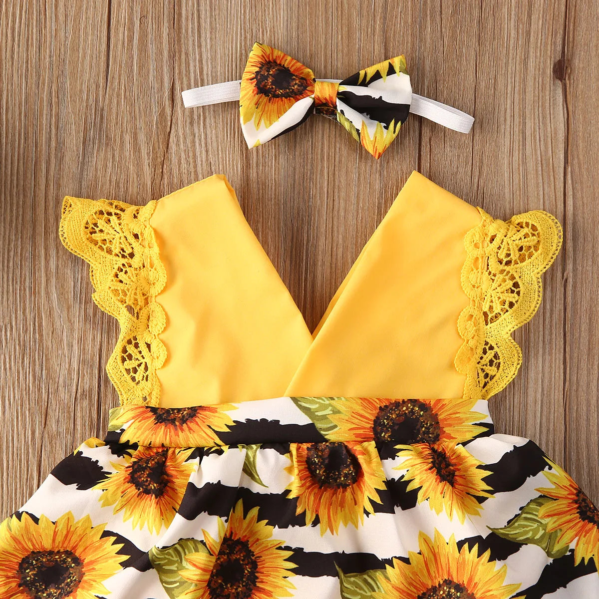 Sunflower Lace Romper