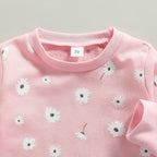 Long Sleeve Flower Jogger Set