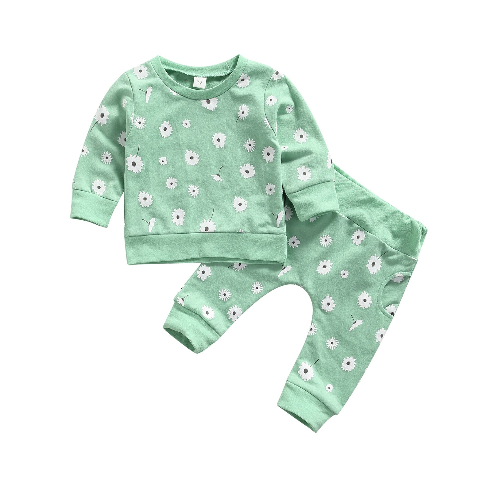 Long Sleeve Flower Jogger Set