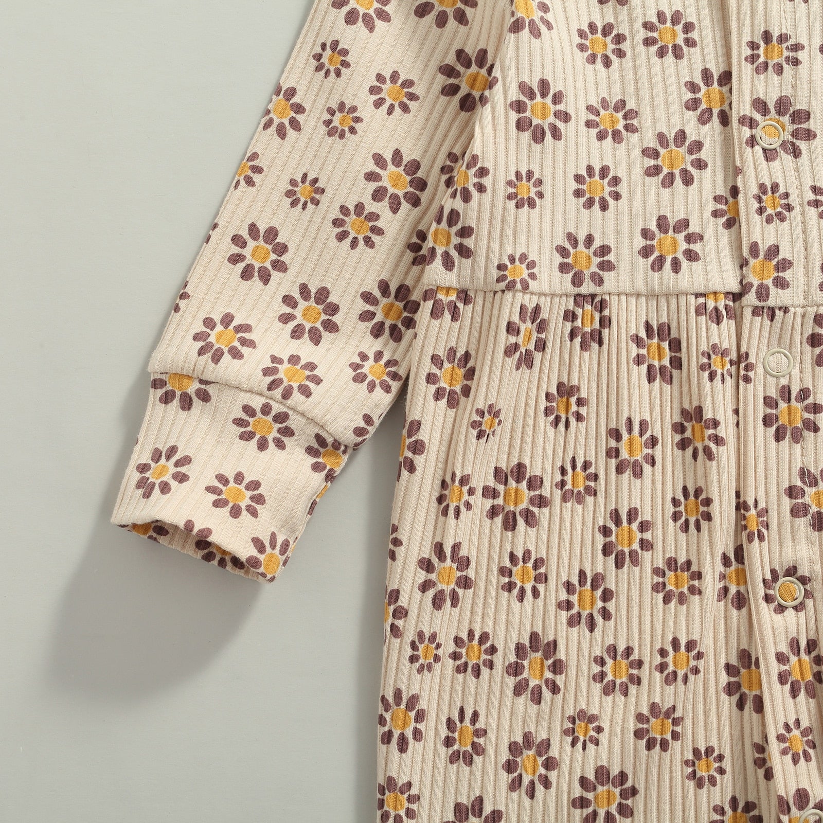 Ribbed Raya Flower Onesie & Bow