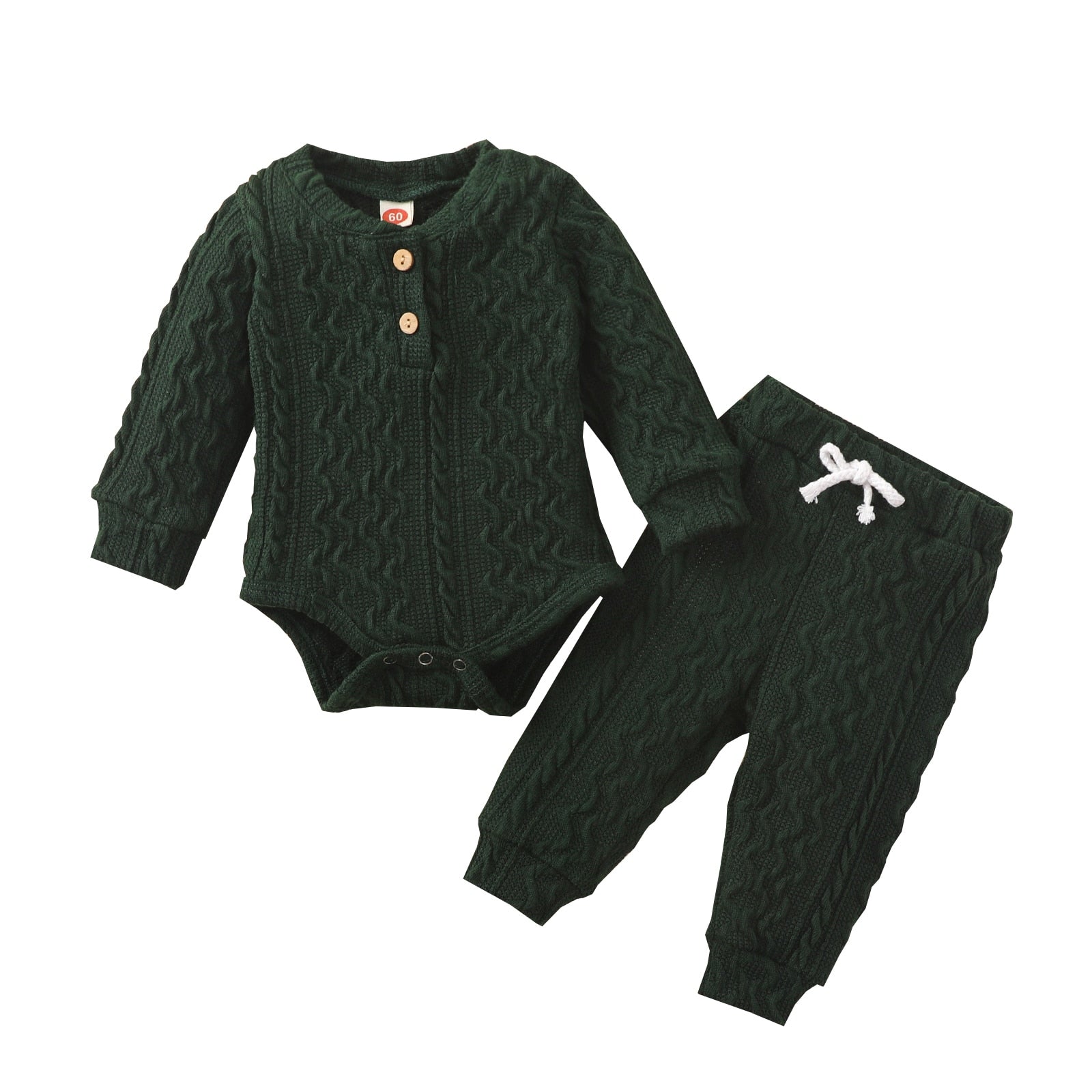 Knitted Twist Onesie & Pants Set