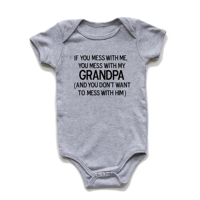 If You Mess with Me You Mess with My Grandpa Onesie