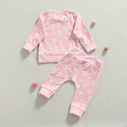 Long Sleeve Flower Jogger Set