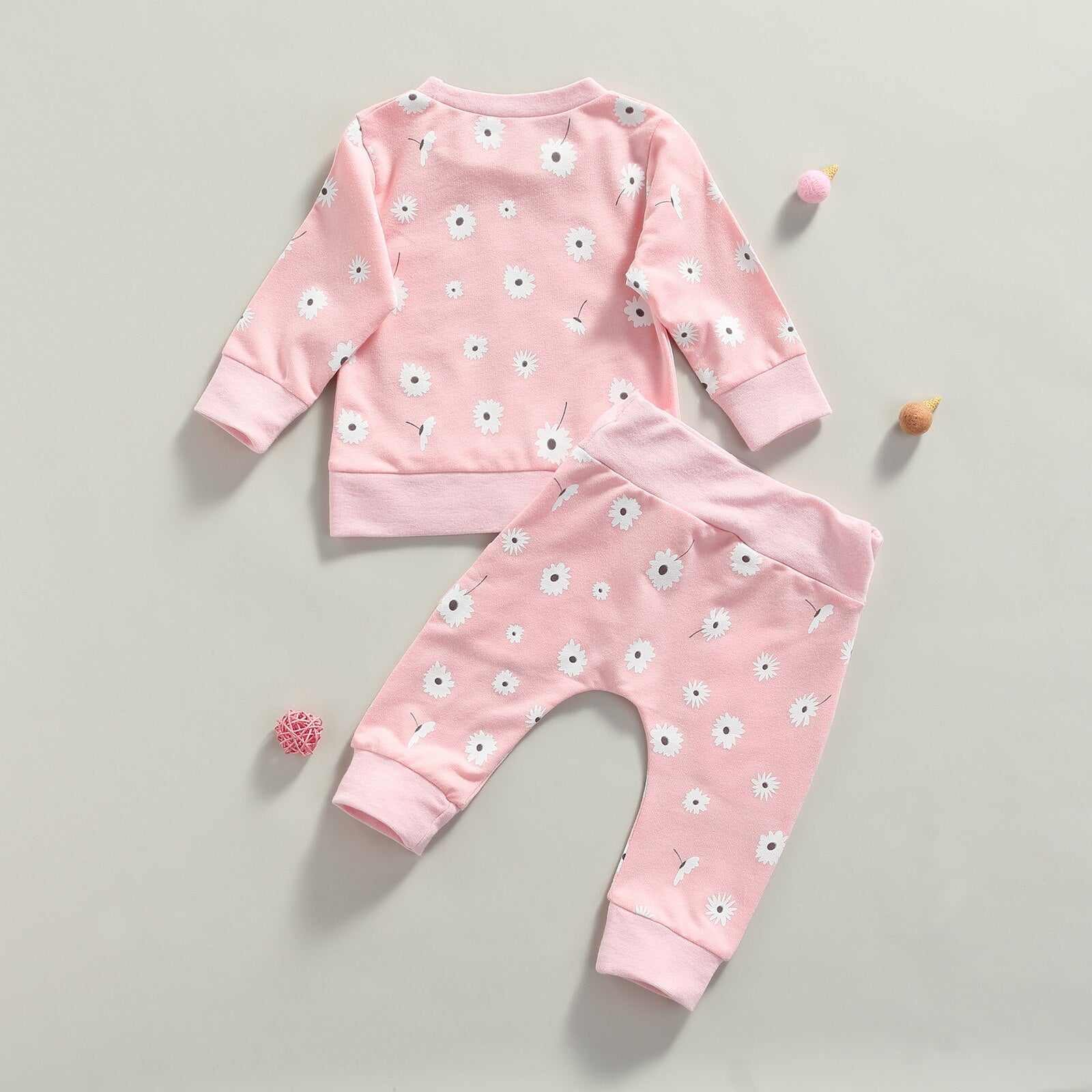 Long Sleeve Flower Jogger Set