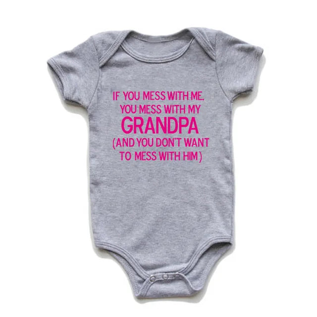 If You Mess with Me You Mess with My Grandpa Onesie