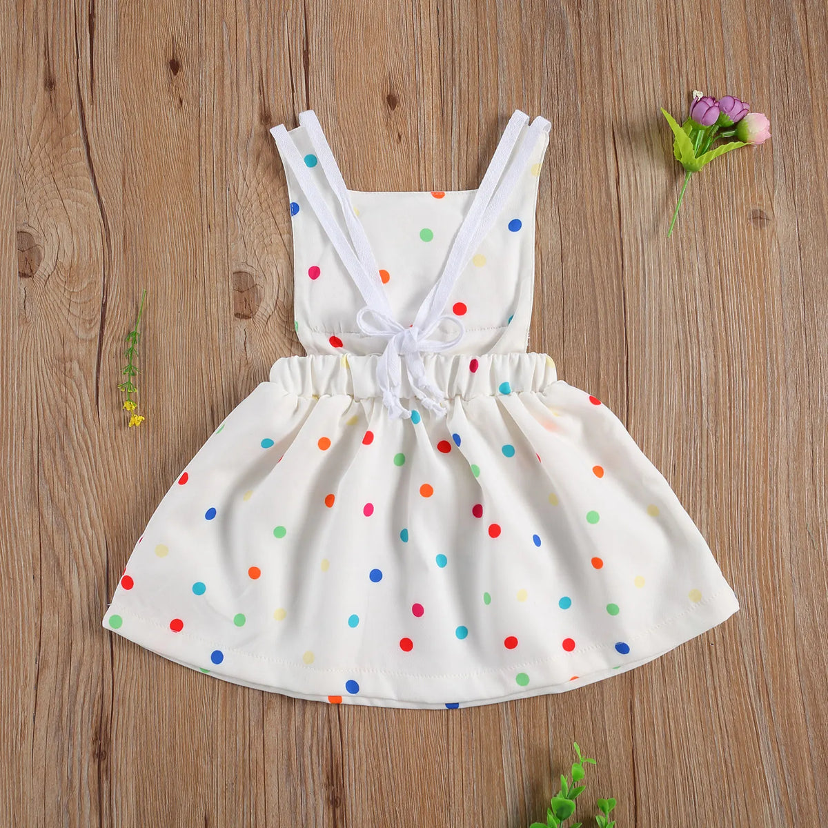 🌈 Rainbow Confetti Dress
