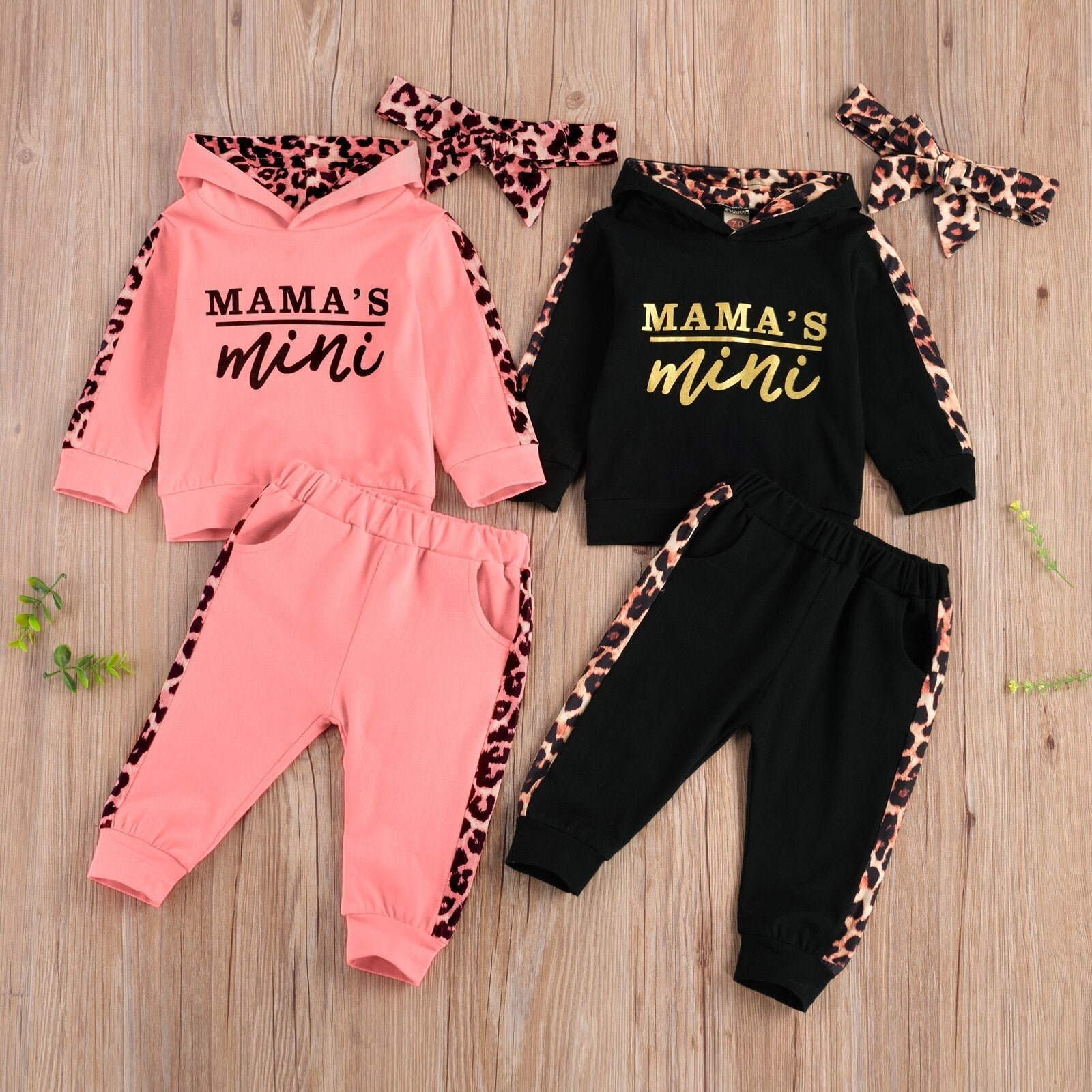 Mama's Mini Leopard Print Hoodie Outfit