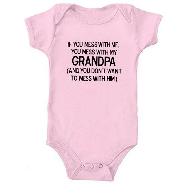 If You Mess with Me You Mess with My Grandpa Onesie