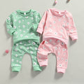 Long Sleeve Flower Jogger Set