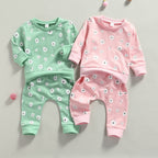 Long Sleeve Flower Jogger Set