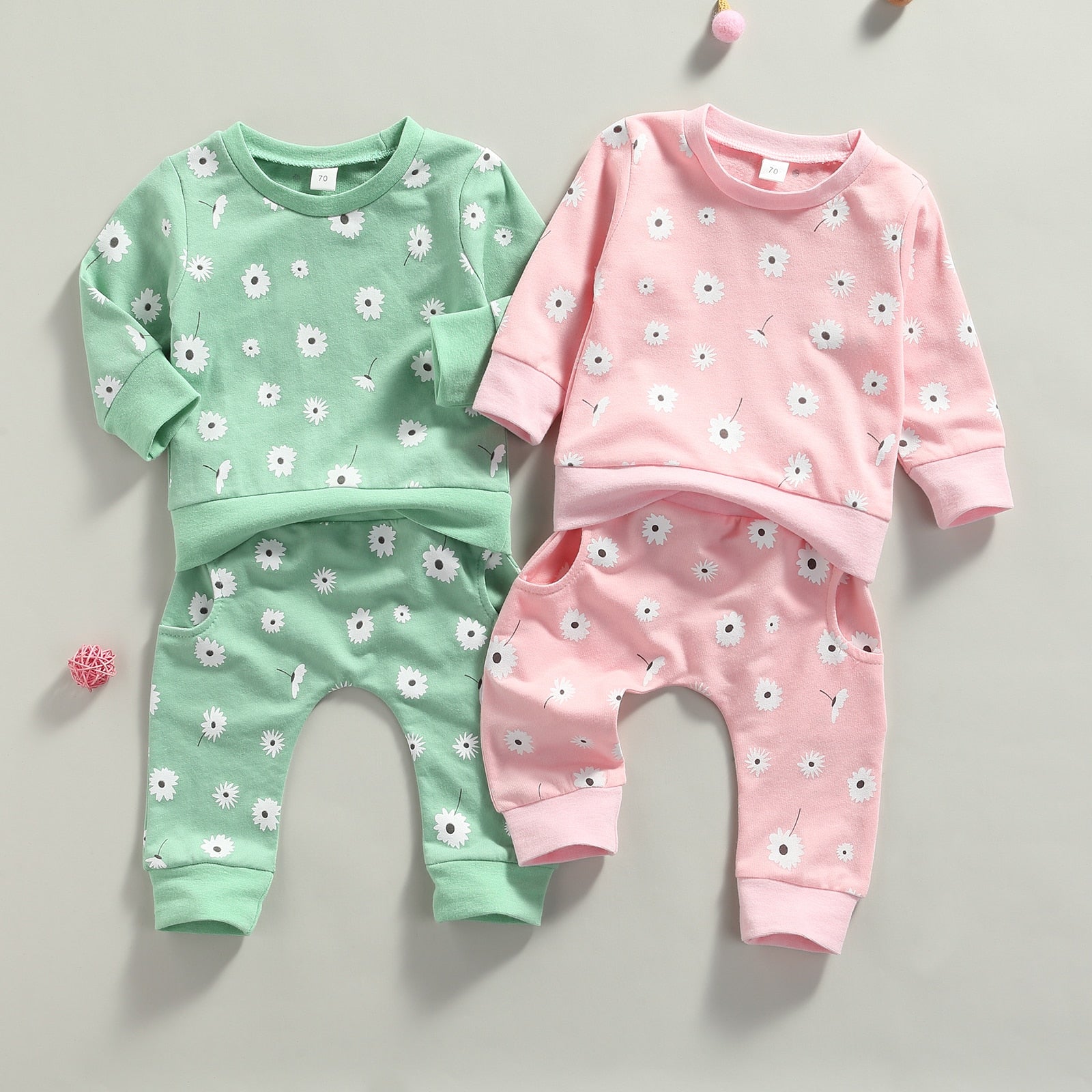 Long Sleeve Flower Jogger Set