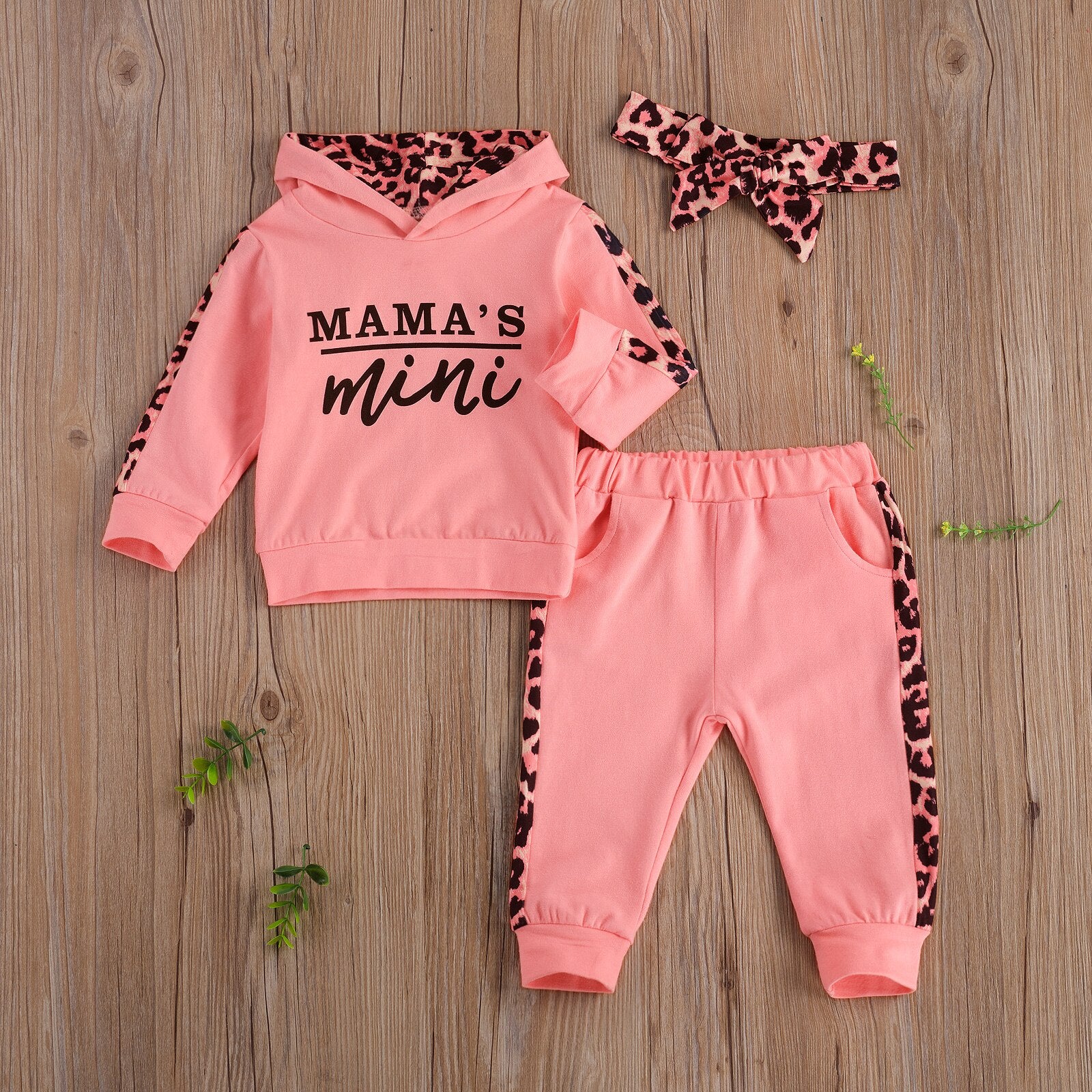 Mama's Mini Leopard Print Hoodie Outfit