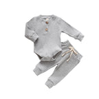 Ribbed Solid Jogger Set