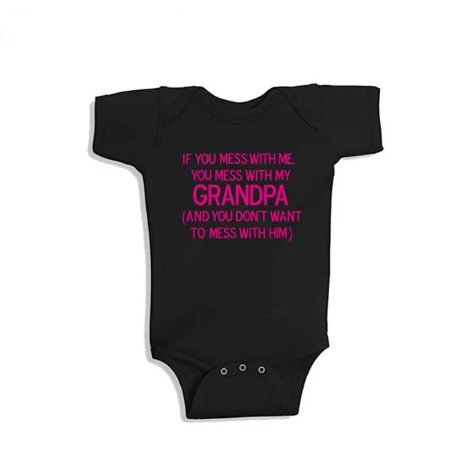 If You Mess with Me You Mess with My Grandpa Onesie
